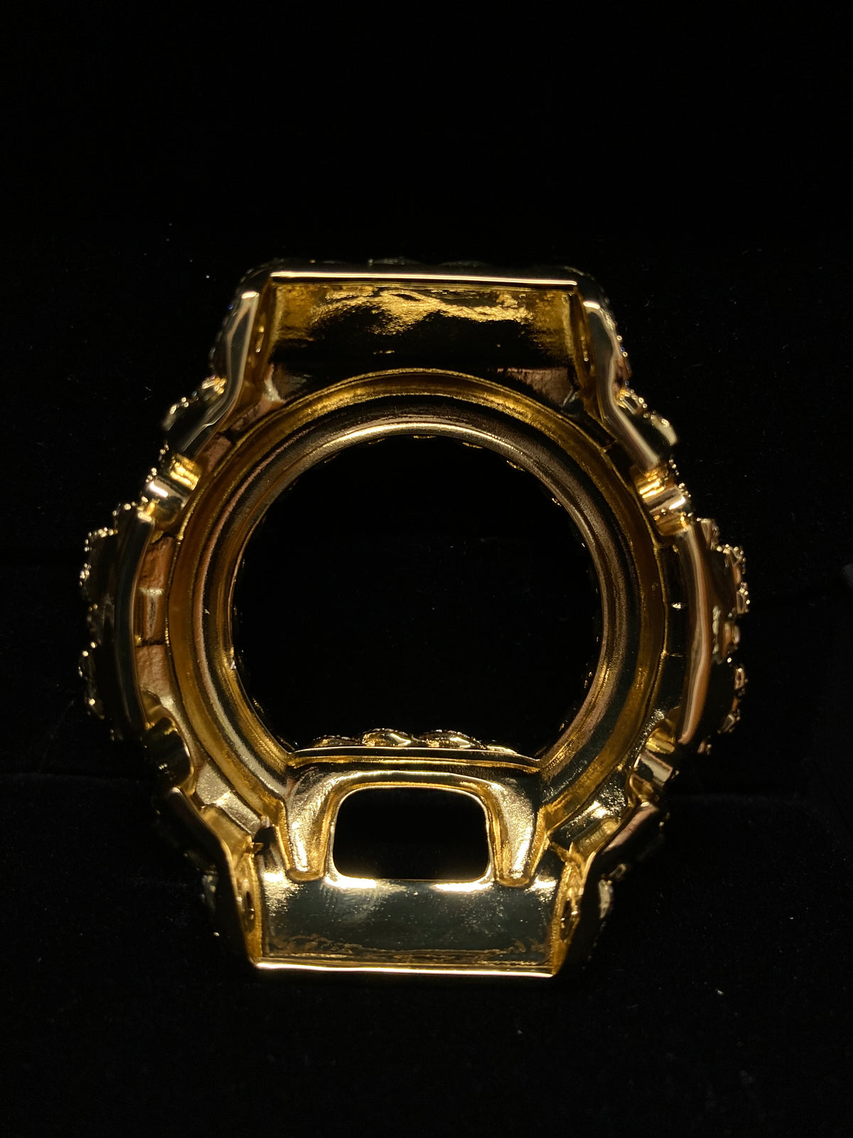 VVS Moissanite Gold Chunky Iced-Out Watch Bezel for Dw6900