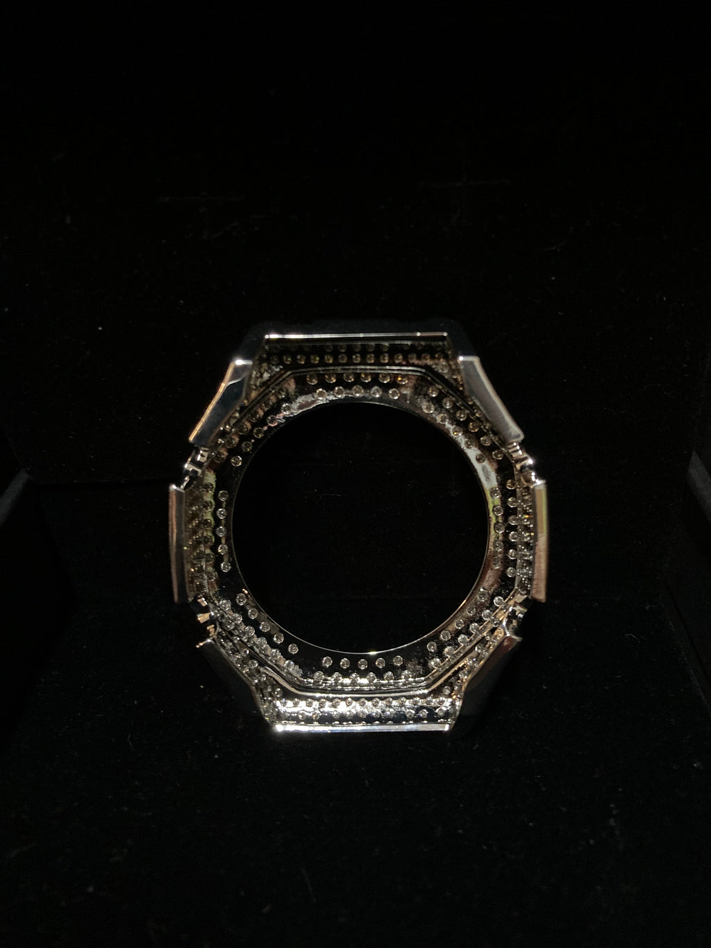 VVS Moissanite Iced-Out Silver Bezel for G-Shock GM2100 & GA2100