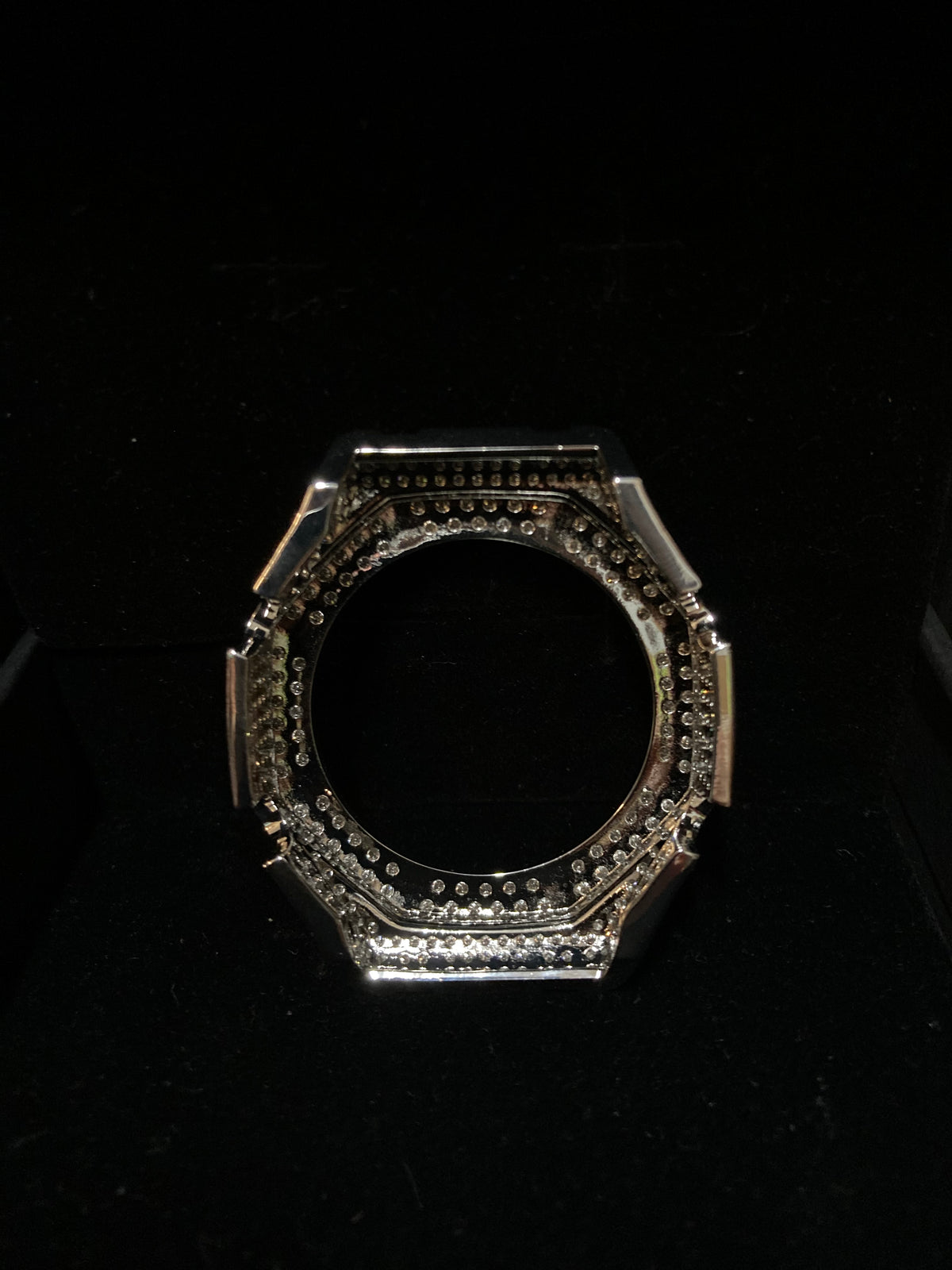 VVS Moissanite Iced-Out Silver Bezel for G-Shock GM2100 & GA2100