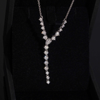 925 Sterling Silver Elegant Moissanite Necklace | GRA Certified Women’s