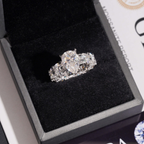925 Sterling Silver 5ct Pear Cut VVS Moissanite Diamond Ring | Women’s Engagement Fine Jewelry
