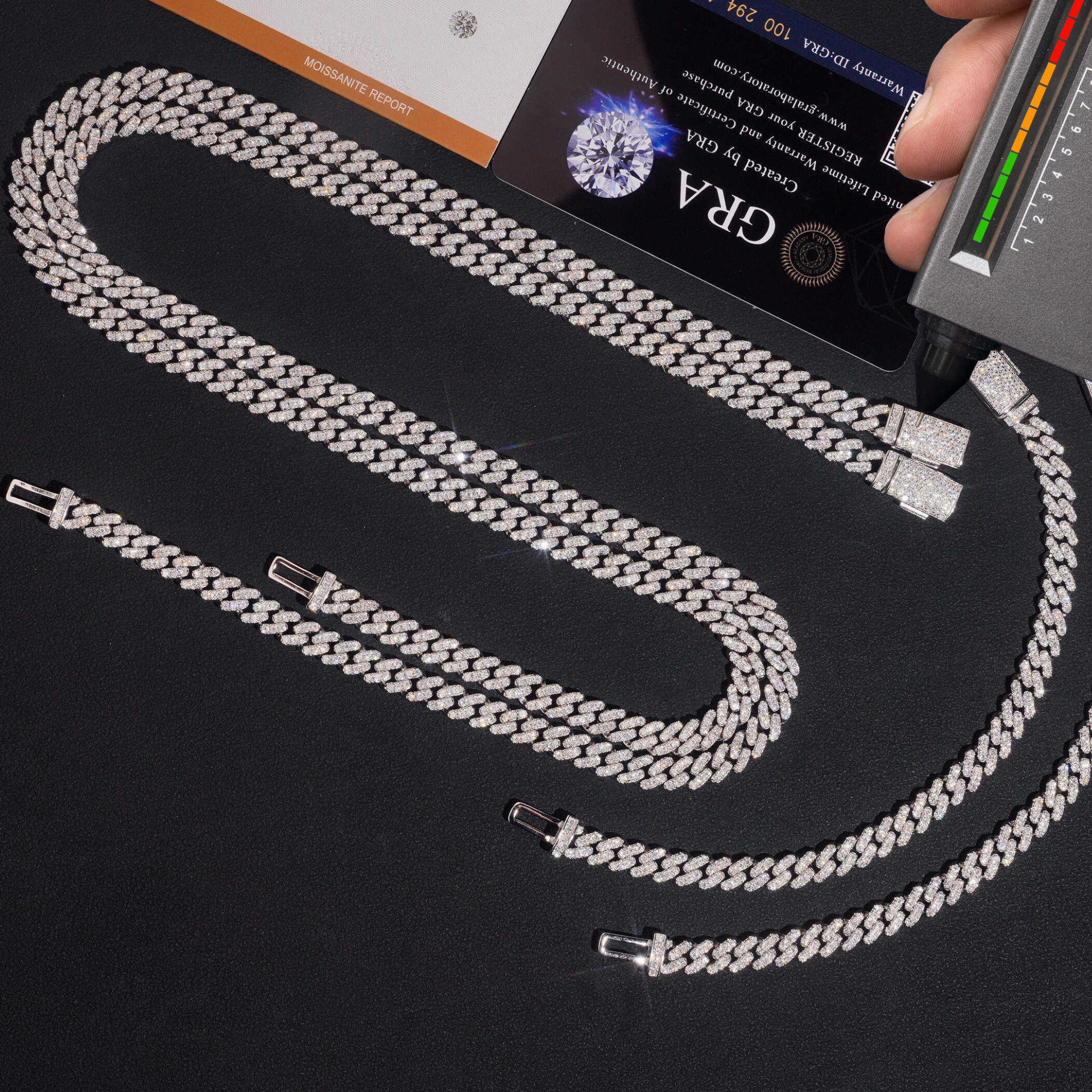 925 Sterling Silver 6mm Iced-Out Cuban Link Chain | VVS Moissanite