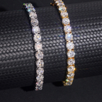 925 Sterling Silver 5mm Iced-Out Tennis Bracelet | GRA Certified VVS Moissanite