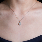 925 Sterling Silver Moissanite Drop Necklace | GRA Certified Women’s