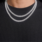 925 Sterling Silver 6mm Iced-Out Cuban Link Chain | VVS Moissanite