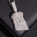 925 Sterling Silver Iced-Out Jesus Pendant | Moissanite GRA Certified
