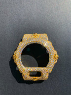 VVS Moissanite Gold Cross Iced-Out Watch Bezel for Dw6900