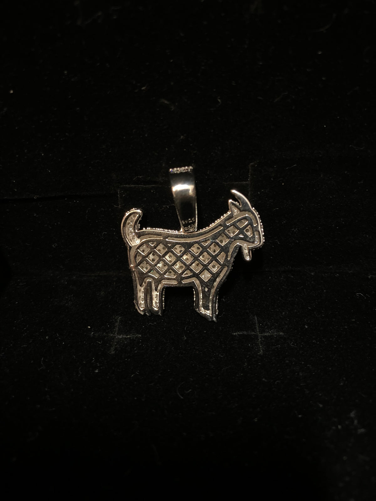 925 Sterling Silver GOAT Pendant | Iced-Out VVS Moissanite GRA Certified