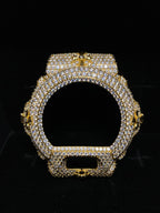 VVS Moissanite Gold Cross Iced-Out Watch Bezel for Dw6900