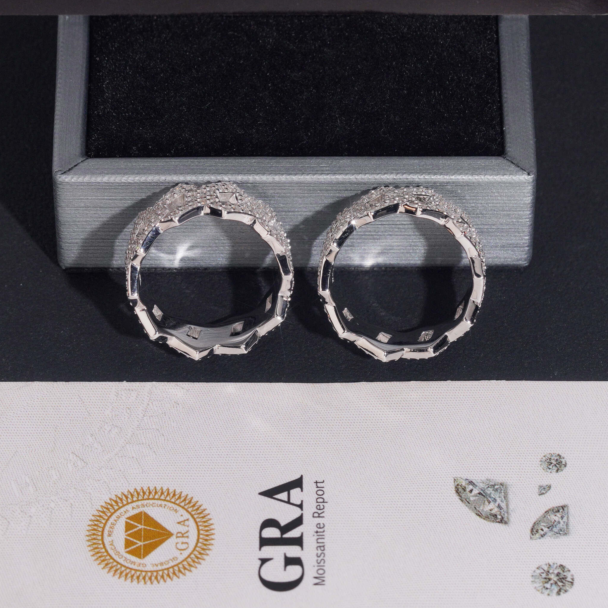 925 Sterling Silver Iced-Out Cuban Ring | Moissanite