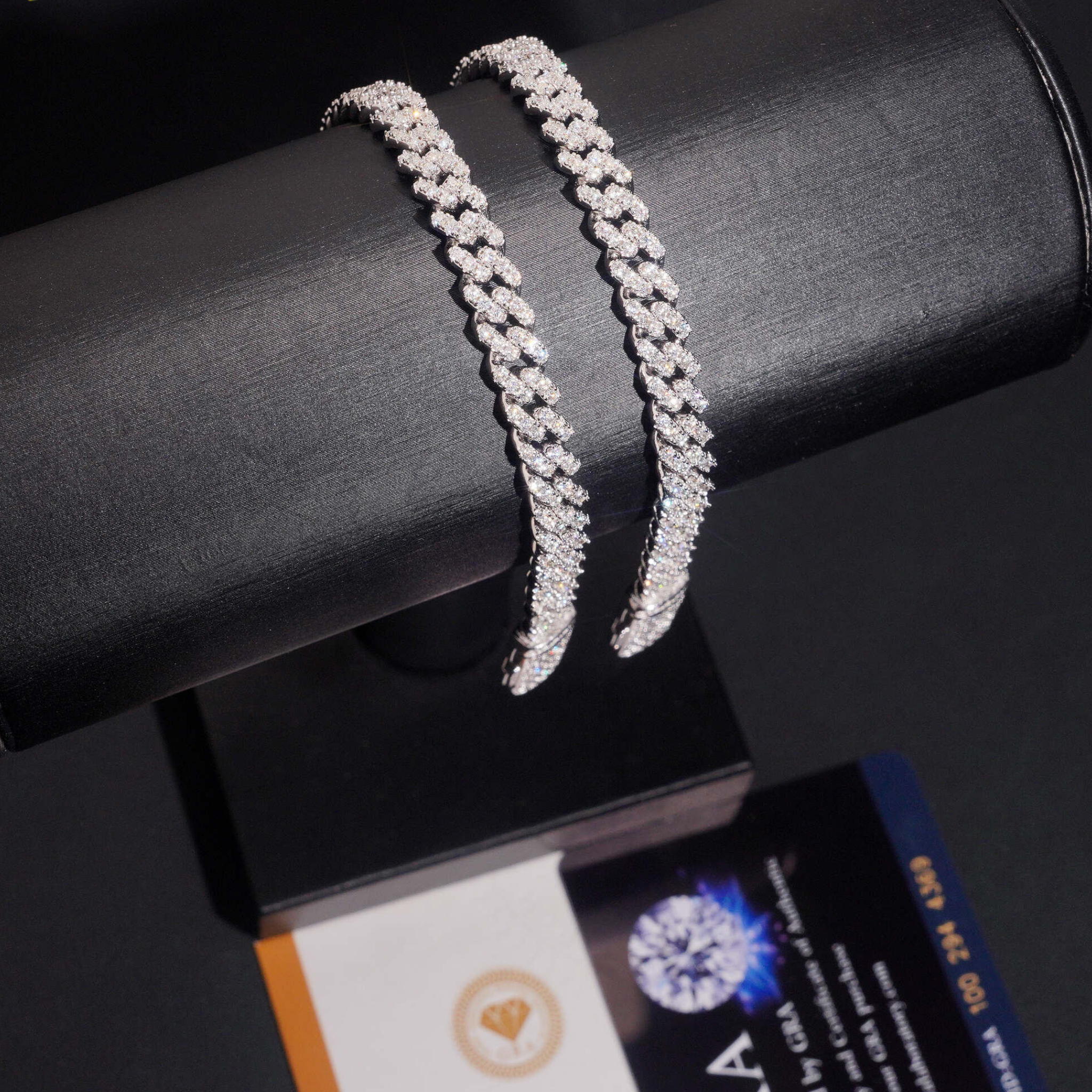 925 Sterling Silver 6mm Iced-Out Cuban Link Chain | VVS Moissanite