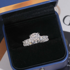 925 Sterling Silver Iced-Out Wedding Ring | 5CT VVS Moissanite