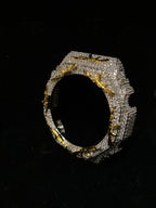 VVS Moissanite Iced-Out AK-47 Watch Bezel – Silver & Gold for GM2100 & GA2100