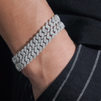 925 Sterling Silver 8mm Iced-Out Miami Cuban Bracelet | GRA Certified VVS Moissanite