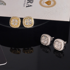 925 Sterling Silver Iced-Out Moissanite Stud Earrings | VVS Screw-Back