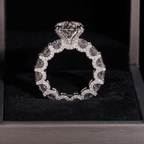 925 Sterling Silver Iced-Out Wedding Ring | 5CT VVS Moissanite