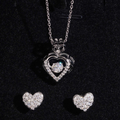 925 Sterling Silver Moissanite Necklace & Earrings Set | GRA Certified