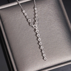 925 Sterling Silver Elegant Moissanite Necklace | GRA Certified Women’s