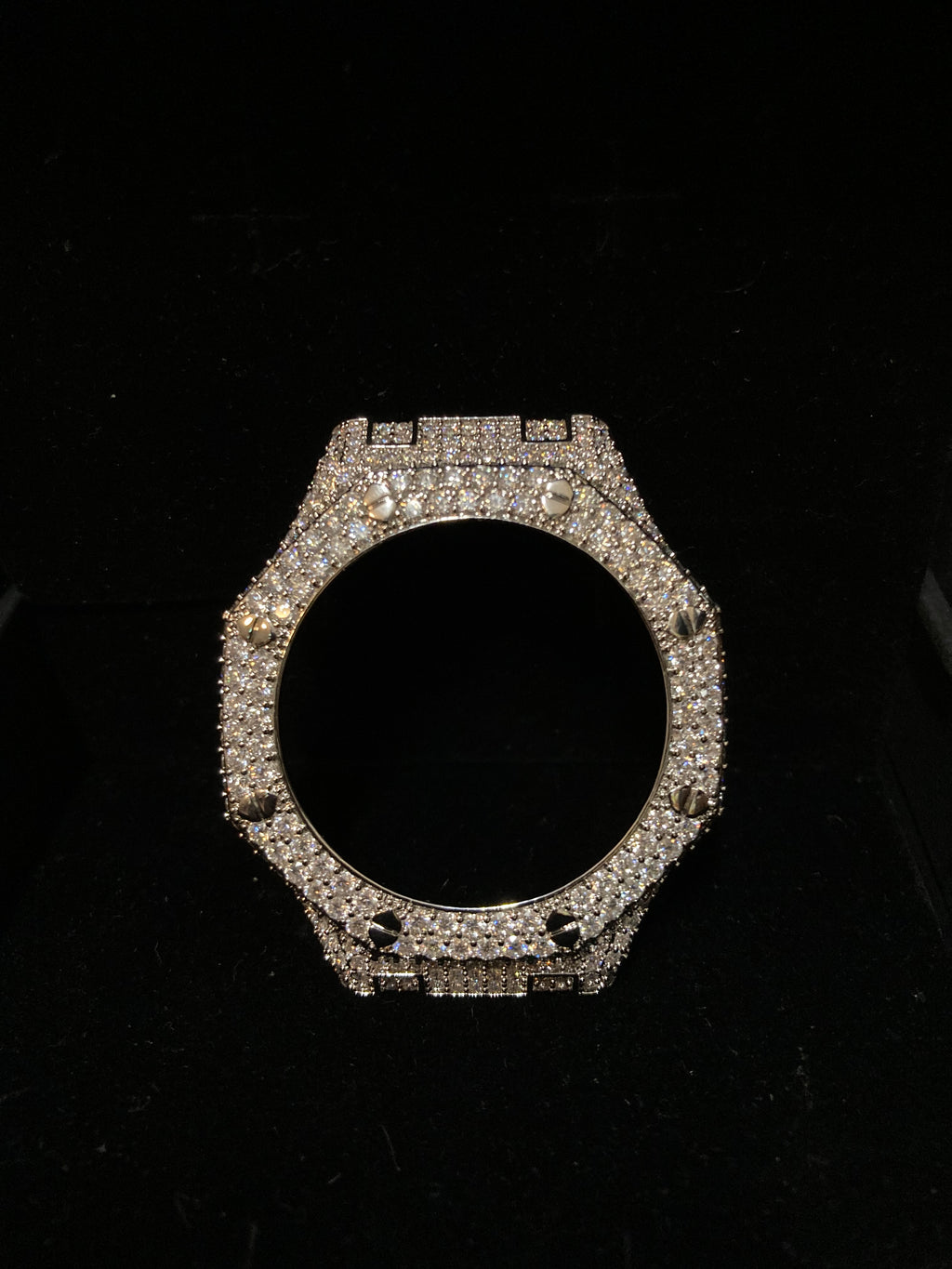 VVS Moissanite Iced-Out Silver Bezel for G-Shock GM2100 & GA2100
