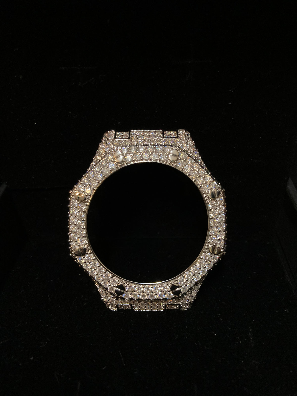 VVS Moissanite Iced-Out Silver Bezel for G-Shock GM2100 & GA2100