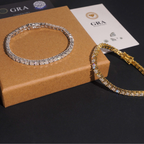 925 Sterling Silver 4mm Iced-Out Tennis Bracelet | VVS Moissanite GRA Certified