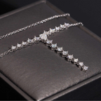 925 Sterling Silver Elegant Moissanite Necklace | GRA Certified Women’s