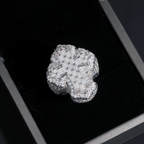 925 Sterling Silver Baguette Moissanite Cross Ring | Men’s GRA-Certified Fine Jewelry