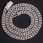 925 Sterling Silver 6mm Iced-Out Cuban Link Chain | VVS Moissanite