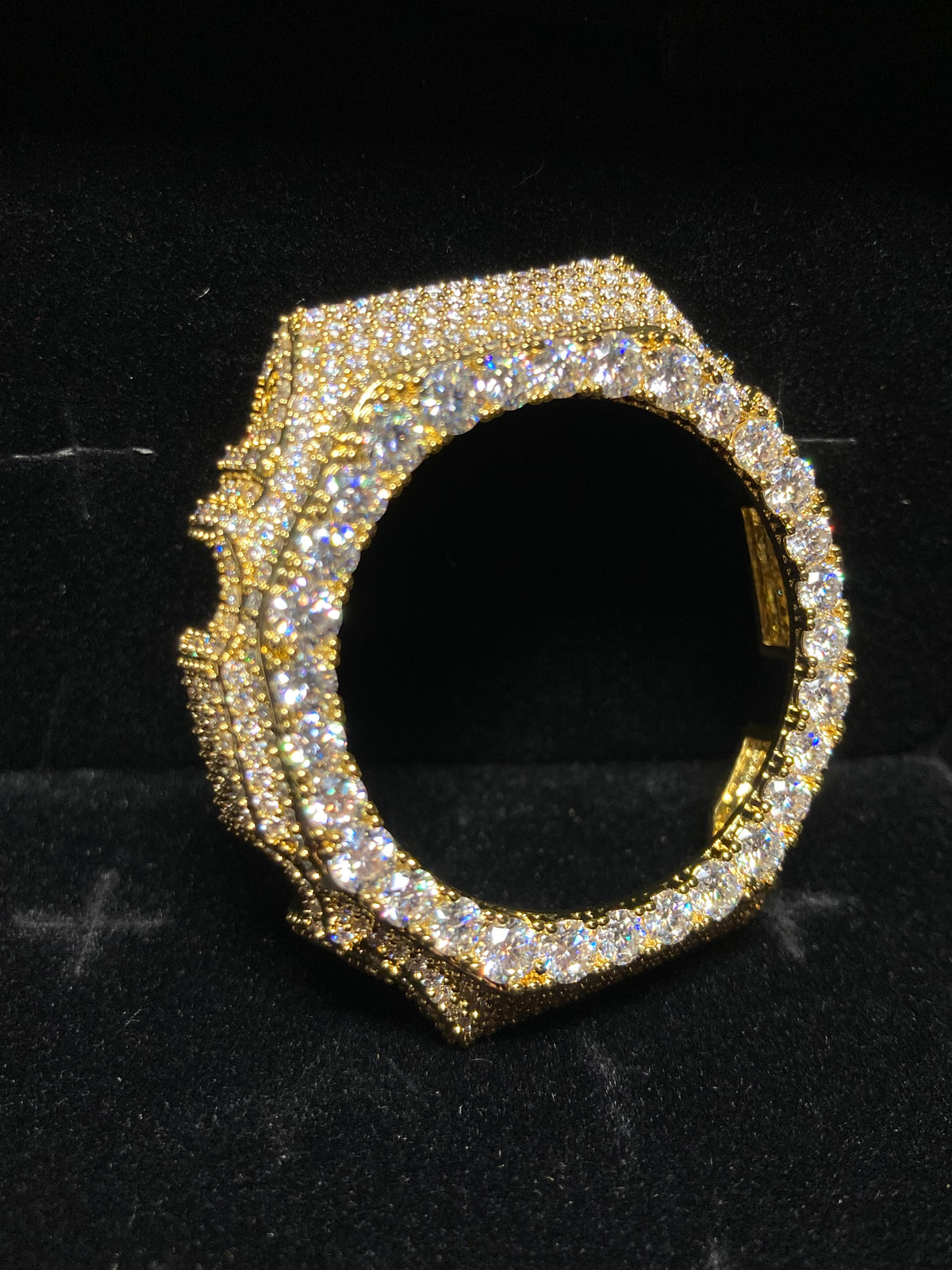 VVS Moissanite Gold Iced-Out Watch Bezel for GM2100 & GA2100
