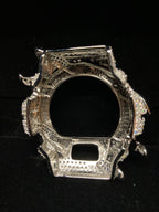 VVS Moissanite Silver and Blue Iced-Out Watch Bezel for Dw6900