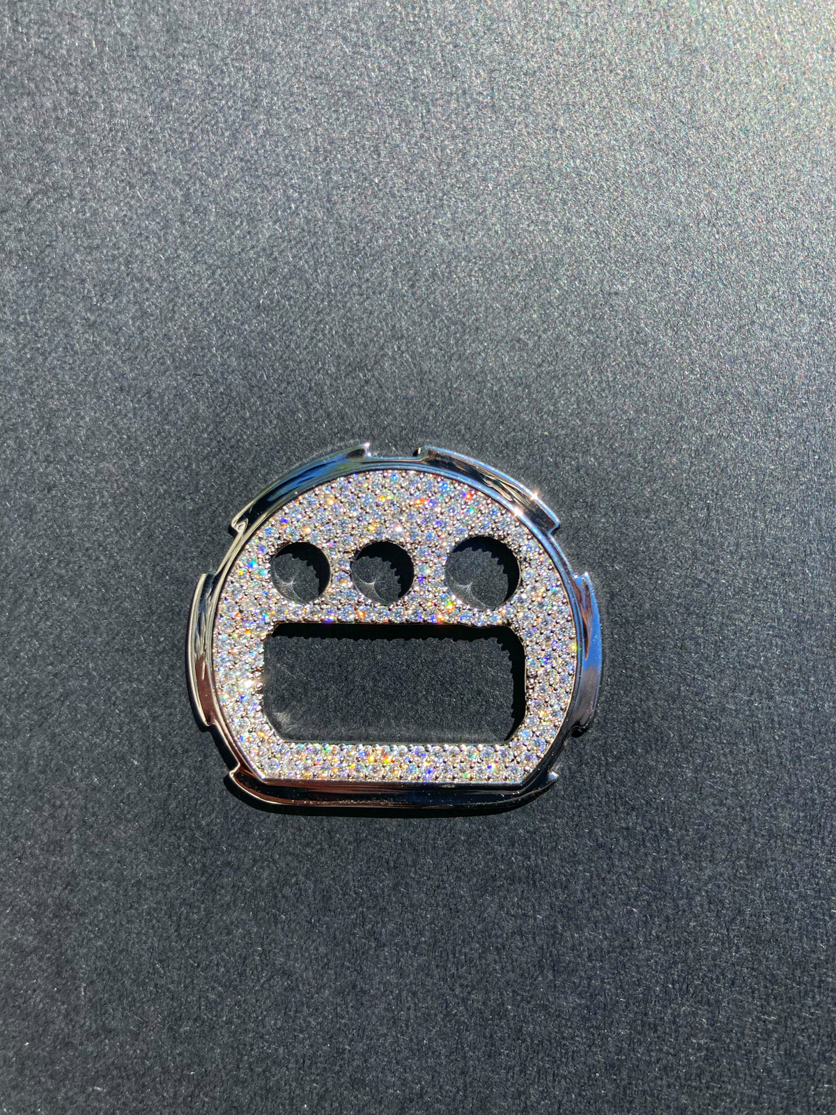 VVS Moissanite Silver Iced-Out Inner Watch Bezel for Dw6900
