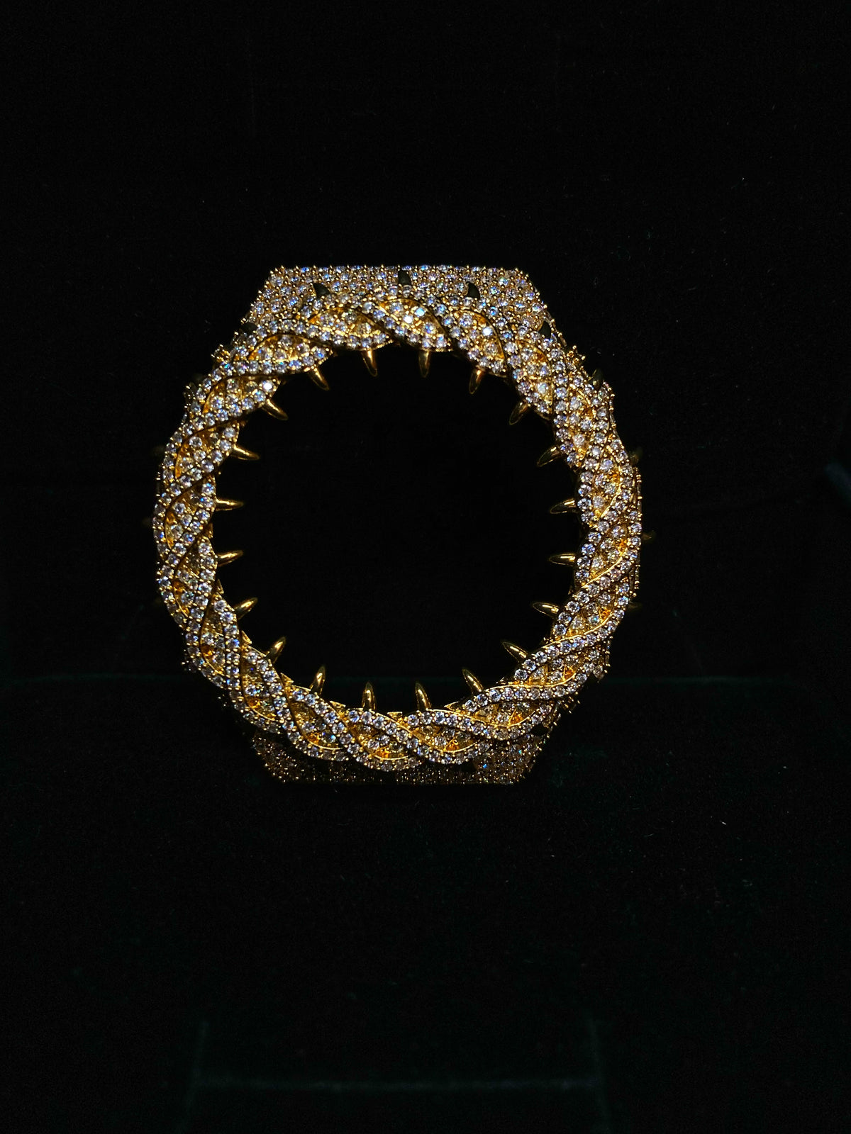 VVS Moissanite Gold Iced-Out Thorn Watch Bezel for GM2100 & GA2100