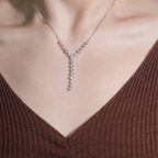 925 Sterling Silver Elegant Moissanite Necklace | GRA Certified Women’s