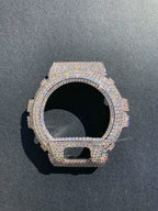 VVS Moissanite Silver Iced-Out Watch Bezel for Dw6900