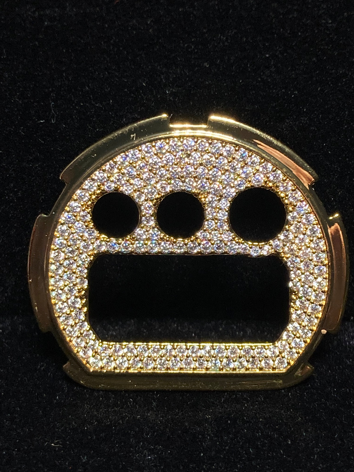 VVS Moissanite Gold Iced-Out Inner Watch Bezel for Dw6900