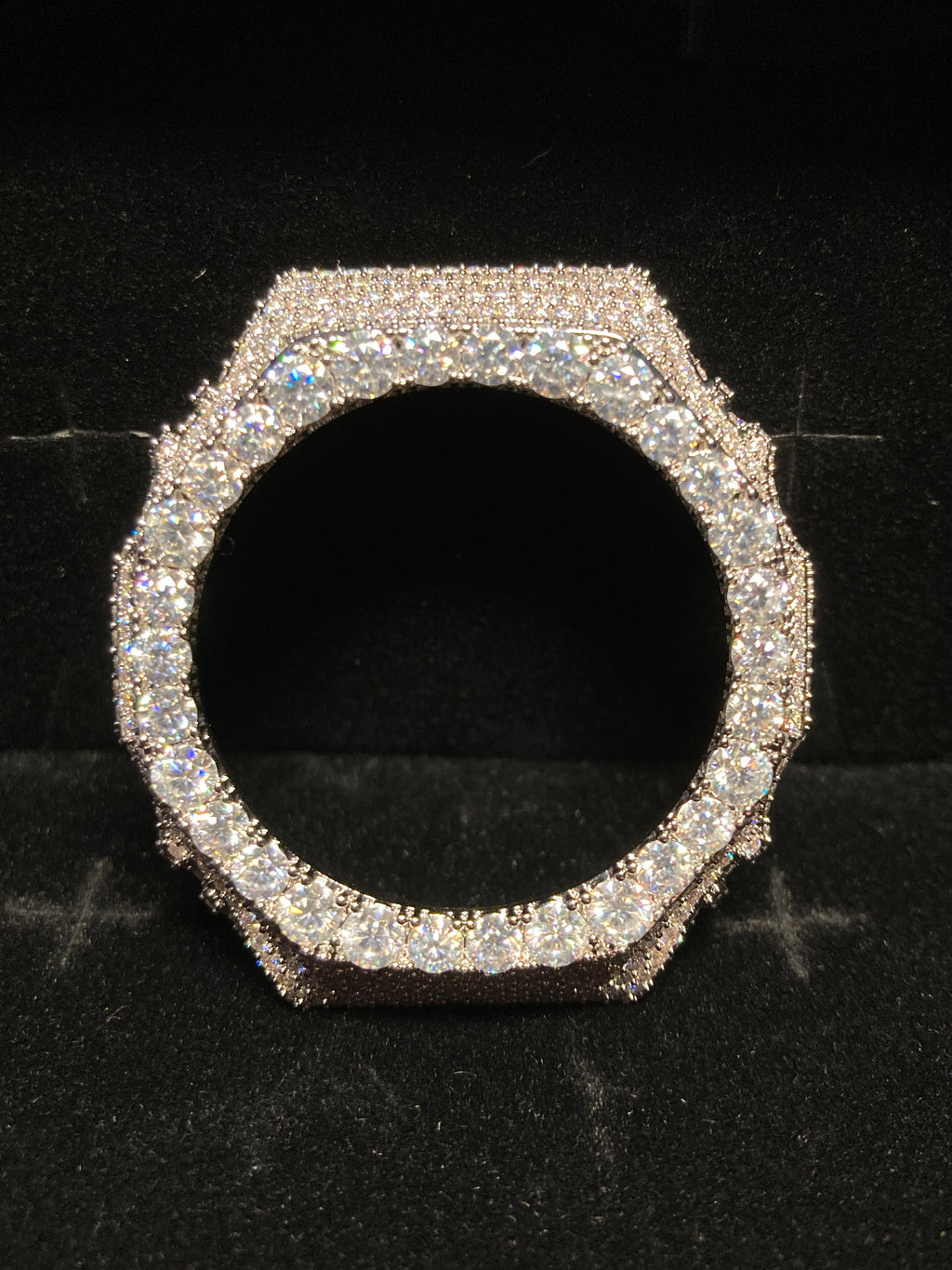 VVS Moissanite Silver Iced-Out Watch Bezel for GM2100 & GA2100