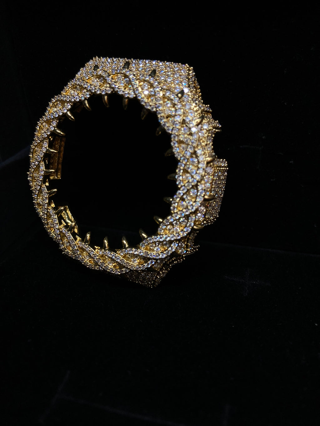 VVS Moissanite Gold Iced-Out Thorn Watch Bezel for GM2100 & GA2100