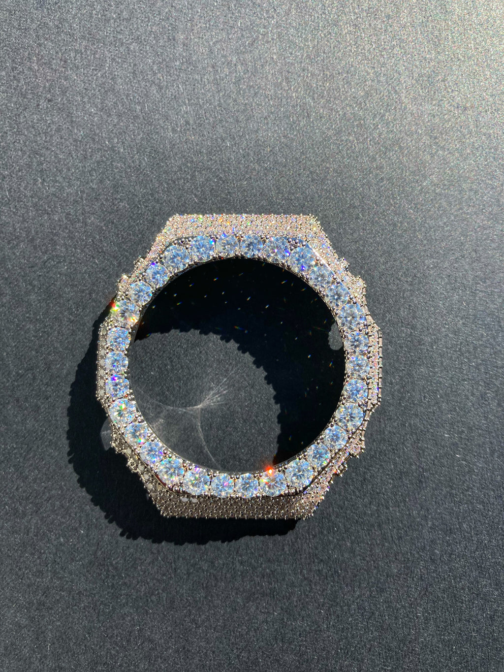 VVS Moissanite Silver Iced-Out Watch Bezel for GM2100 & GA2100