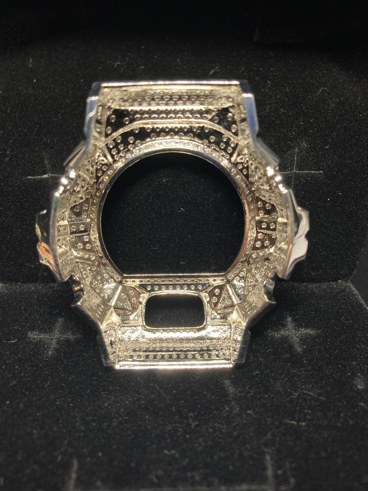 Silver Moissanite G-Shock DW6900 Bezel | Priceless Dials