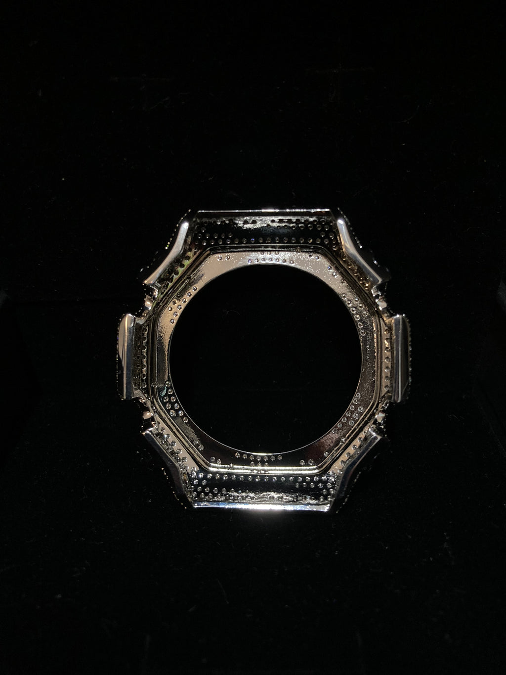 VVS Moissanite Iced-Out AK-47 Watch Bezel – Silver & Rose Gold for GM2100 & GA2100