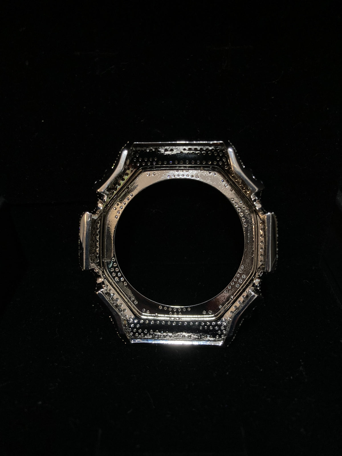 VVS Moissanite Iced-Out AK-47 Watch Bezel – Silver & Rose Gold for GM2100 & GA2100