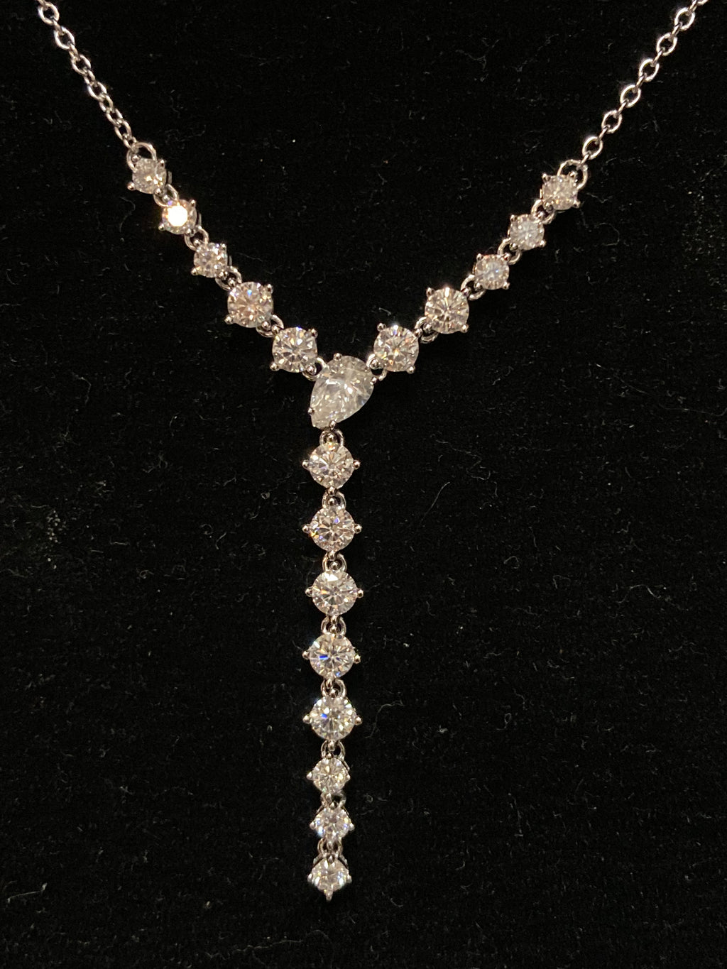 925 Sterling Silver Elegant Moissanite Necklace | GRA Certified Women’s