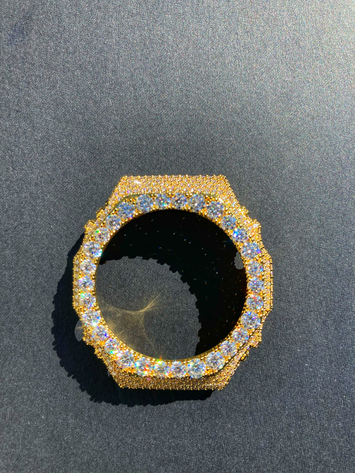 VVS Moissanite Gold Iced-Out Watch Bezel for GM2100 & GA2100