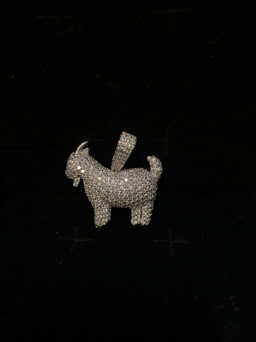 925 Sterling Silver GOAT Pendant | Iced-Out VVS Moissanite GRA Certified