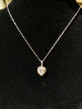 925 Sterling Silver VVS Moissanite Heart Necklace for Women