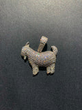 925 Sterling Silver GOAT Pendant | Iced-Out VVS Moissanite GRA Certified