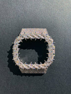 VVS Moissanite Silver Iced-Out Thorn Watch Bezel for Dw5600