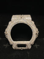 VVS Moissanite Silver Cross Iced-Out Watch Bezel for Dw6900