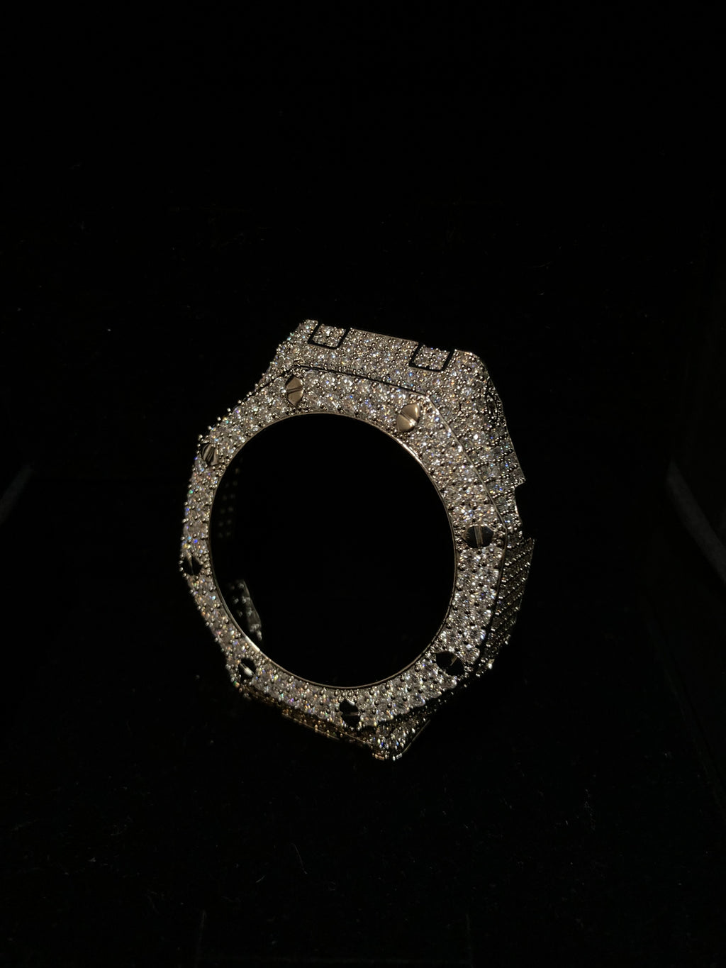 VVS Moissanite Iced-Out Silver Bezel for G-Shock GM2100 & GA2100
