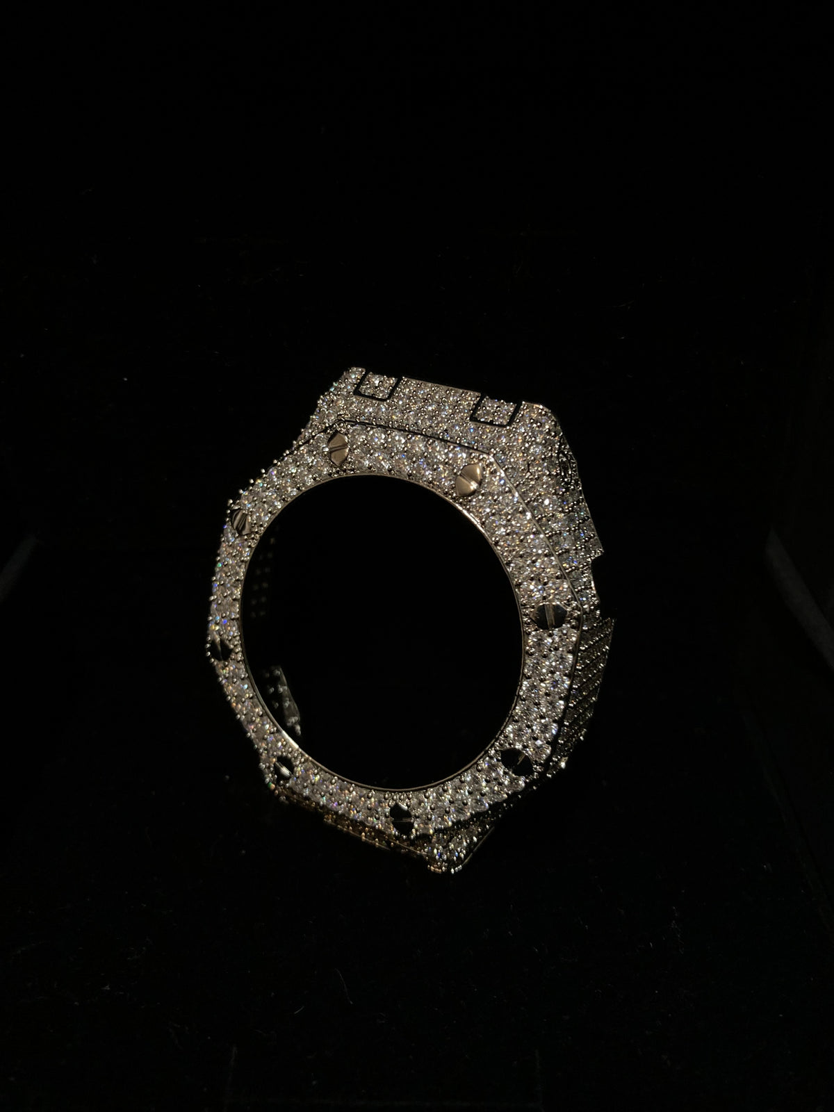 VVS Moissanite Iced-Out Silver Bezel for G-Shock GM2100 & GA2100